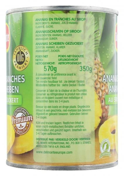 Del Monte Ananas Scheiben Gezuckert 4 Del Monte Ananas Scheiben Gezuckert – Bild 2