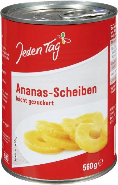 Jeden Tag Ananas Scheiben Leicht Gezuckert 3 Jeden Tag Ananas Scheiben Leicht Gezuckert
