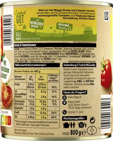 Maggi Ravioli In Tomatensauce 4 Maggi Ravioli In Tomatensauce – Bild 2