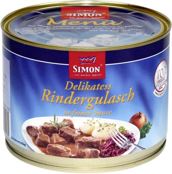 Simon Delikatess Rindergulasch In Feiner Sauce 3 Simon Delikatess Rindergulasch In Feiner Sauce