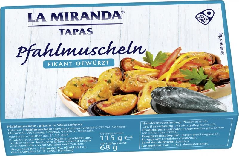 La Miranda Tapas Pfahlmuscheln 3 La Miranda Tapas Pfahlmuscheln