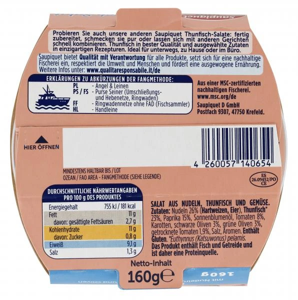 Saupiquet Thunfisch-Salat Italiana 4 Saupiquet Thunfisch-Salat Italiana – Bild 2