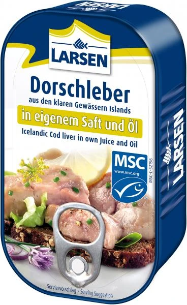 Larsen Dorschleber In Eigenem Saft Und Öl 3 Larsen Dorschleber In Eigenem Saft Und Öl