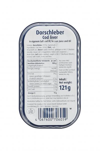 Larsen Dorschleber In Eigenem Saft Und Öl 4 Larsen Dorschleber In Eigenem Saft Und Öl – Bild 2