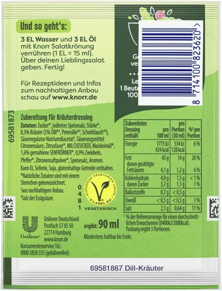 Knorr Salatkrönung Dill-Kräuter 4 Knorr Salatkrönung Dill-Kräuter – Bild 2