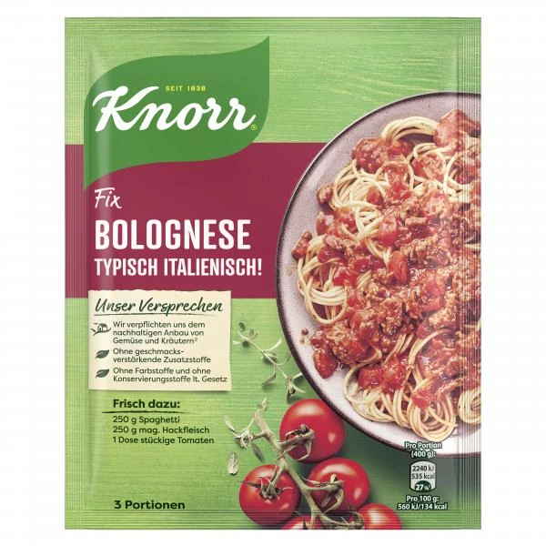 Knorr Fix Bolognese Typisch Italienisch 3 Knorr Fix Bolognese Typisch Italienisch