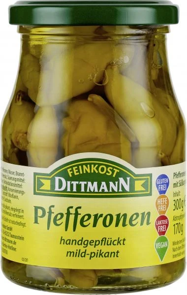 Feinkost Dittmann Pfefferonen Mild-pikant 3 Feinkost Dittmann Pfefferonen Mild-pikant