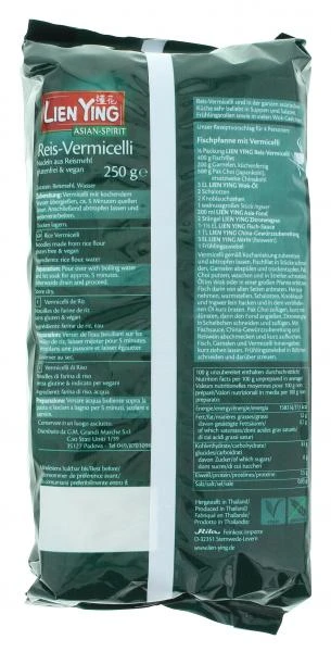 Lien Ying Asian-Spirit Reis Vermicelli Chinesische Reisglasnudeln 4 Lien Ying Asian-Spirit Reis Vermicelli Chinesische Reisglasnudeln – Bild 2