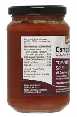 Campo Verde Demeter Bio Tomatensauce All' Ortolana -Lebensmittel Discounter 4502085090 4045178008799 03.jpg