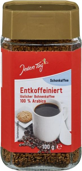 Jeden Tag Schonkaffee Entkoffeiniert Löslicher Bohnenkaffee 3 Jeden Tag Schonkaffee Entkoffeiniert Löslicher Bohnenkaffee