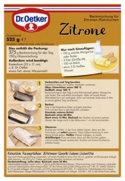 Dr. Oetker Zitronen Kuchen -Lebensmittel Discounter 4502110004 4000521029982 03