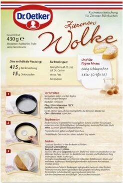 Dr. Oetker Zitronen-Wolke 9 Dr. Oetker Zitronen-Wolke -Lebensmittel Discounter 4502110354 4000521004828 03