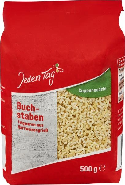 Jeden Tag Suppennudeln Buchstaben 3 Jeden Tag Suppennudeln Buchstaben