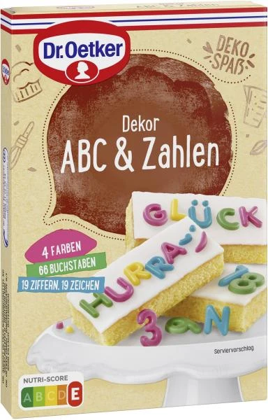 Dr. Oetker Dekor ABC & Zahlen 3 Dr. Oetker Dekor ABC & Zahlen