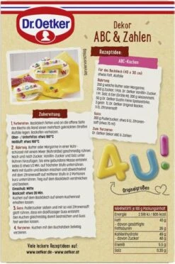 Dr. Oetker Dekor ABC & Zahlen 9 Dr. Oetker Dekor ABC & Zahlen -Lebensmittel Discounter 4502113913 4000521019211 03