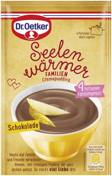 Dr. Oetker Seelenwärmer Familien Cremepudding Schokolade 3 Dr. Oetker Seelenwärmer Familien Cremepudding Schokolade