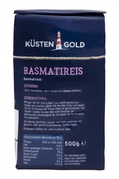 Küstengold Basmatireis 4 Küstengold Basmatireis – Bild 2
