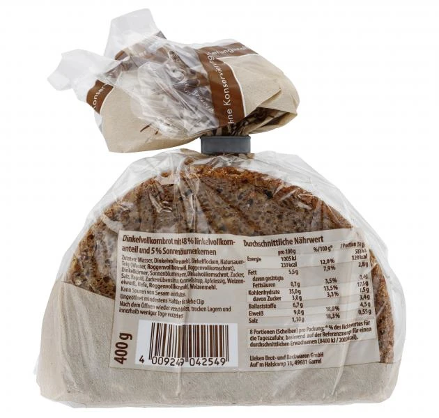 Lieken Urkorn Dinkel-Vollkorn 4 Lieken Urkorn Dinkel-Vollkorn – Bild 2